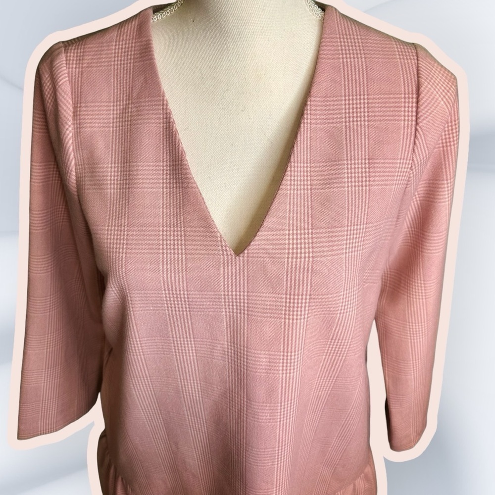 Hatch Pink Plaid ‘Heidi’ Maternity Dress Size 0 ASO Meghan McCain - Picture 6 of 16